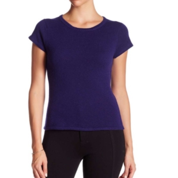 Premise Tops - Premise 100% Cashmere Short Sleeve Cashmere Tee